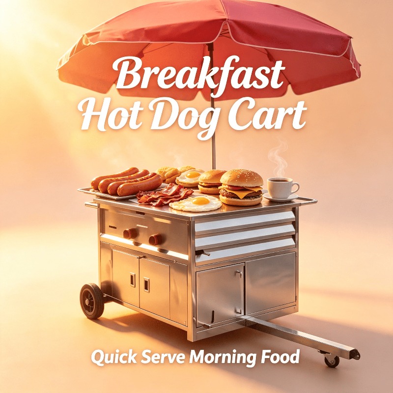 Hot Dog Vending Cart - Chariot de vente ambulante compact et