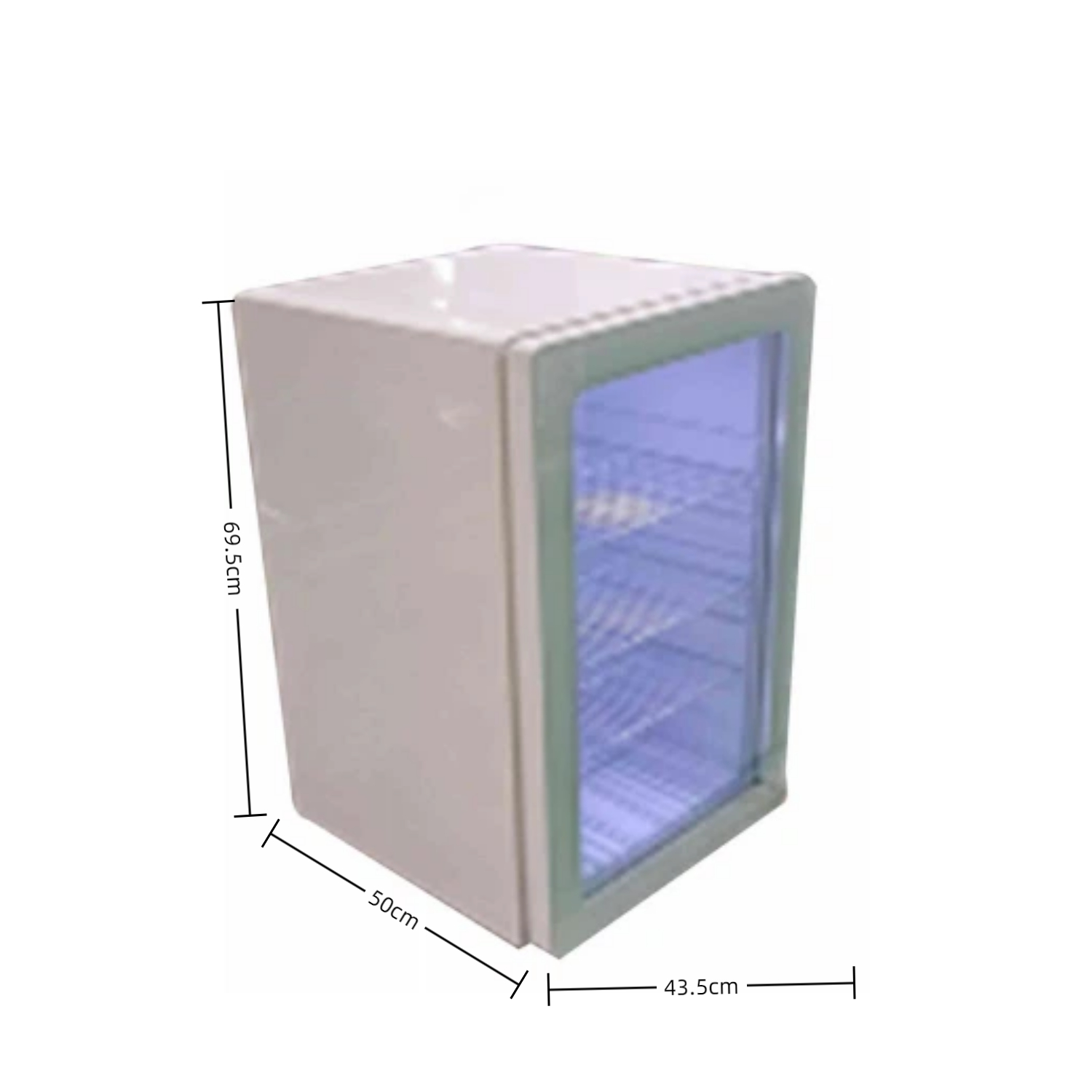 Glass Cabinet Display - Réfrigérateur Commercial pour Boissons, Mini Frigo