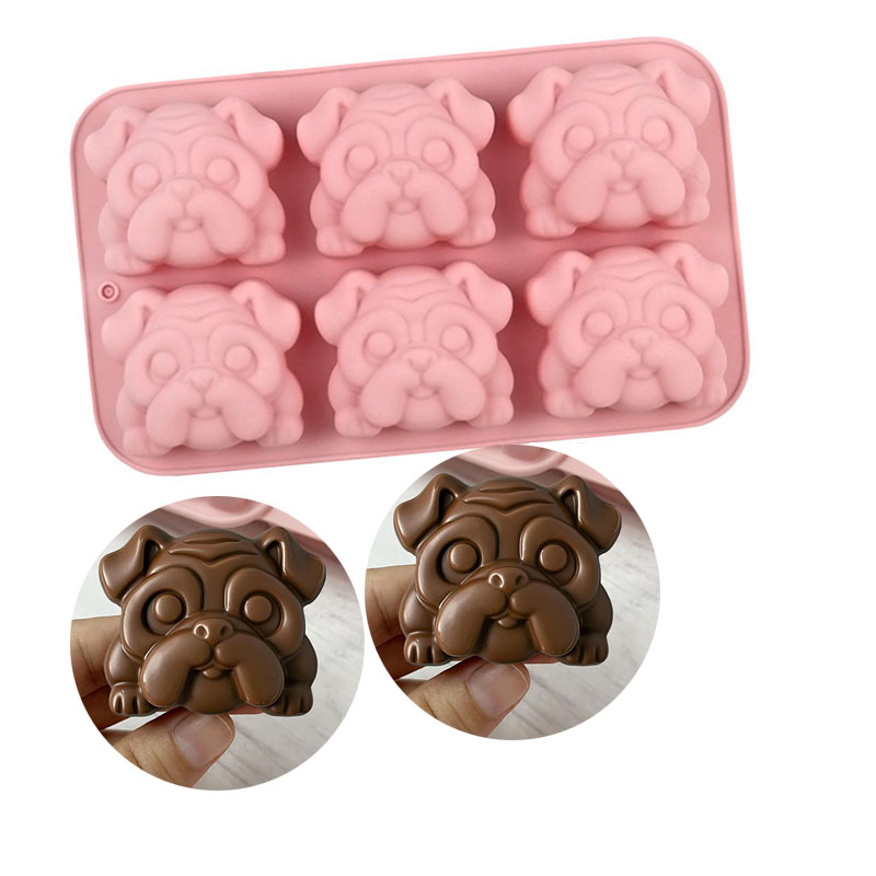 Hot Dog Vending Cart - Bouledogue chocolat Silicone moule dessin animé