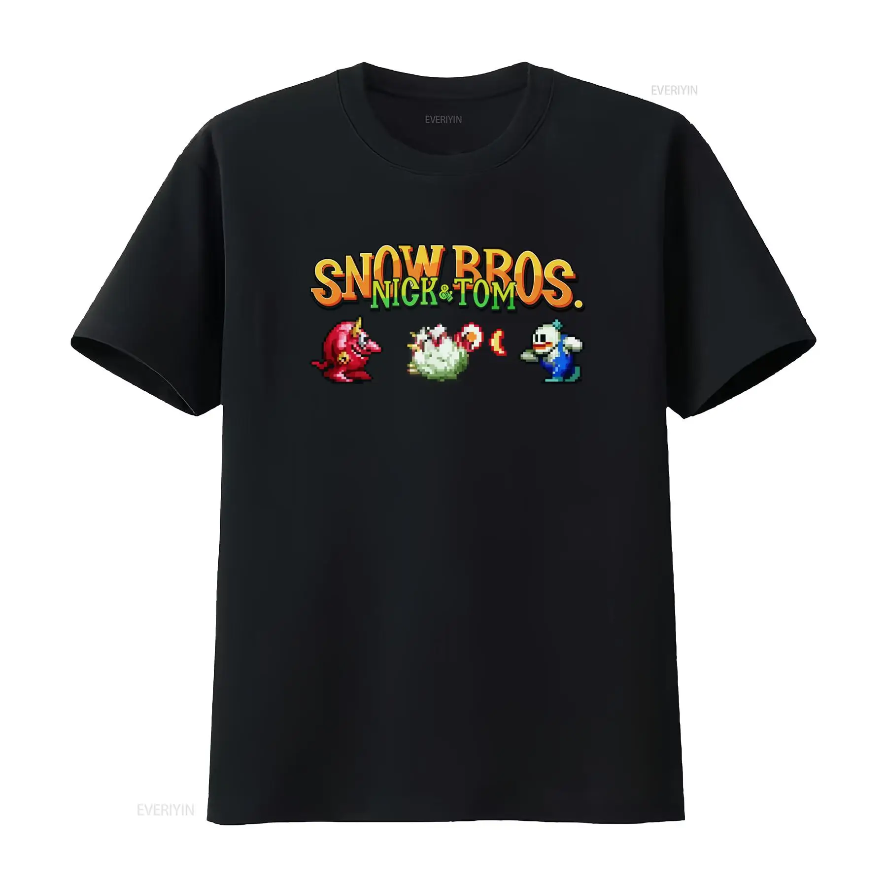 Arcade No - T-shirt Snow Bros Retro Arcade 80s