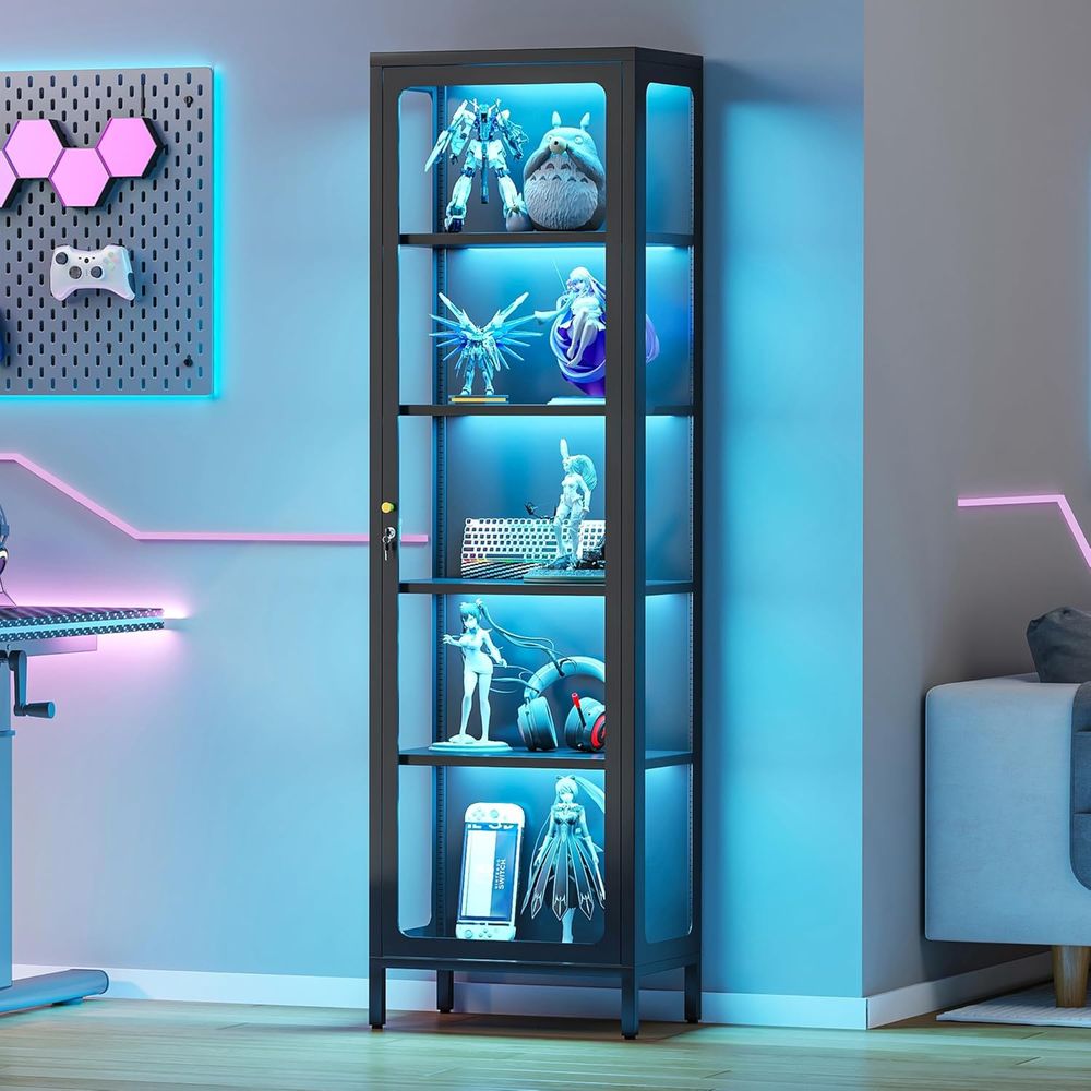 Glass Cabinet Display - Vitrine en verre avec serrure et