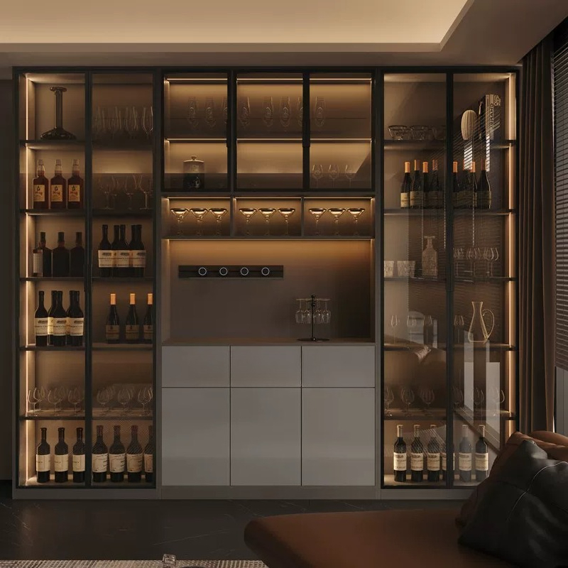 Meuble de rangement de luxe lé - Glass Cabinet Display avis et prix